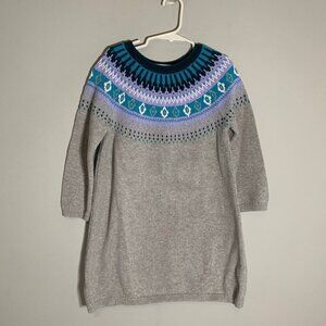 5/$25 Tea Collection fair isle long sleeve knee length sweater dress